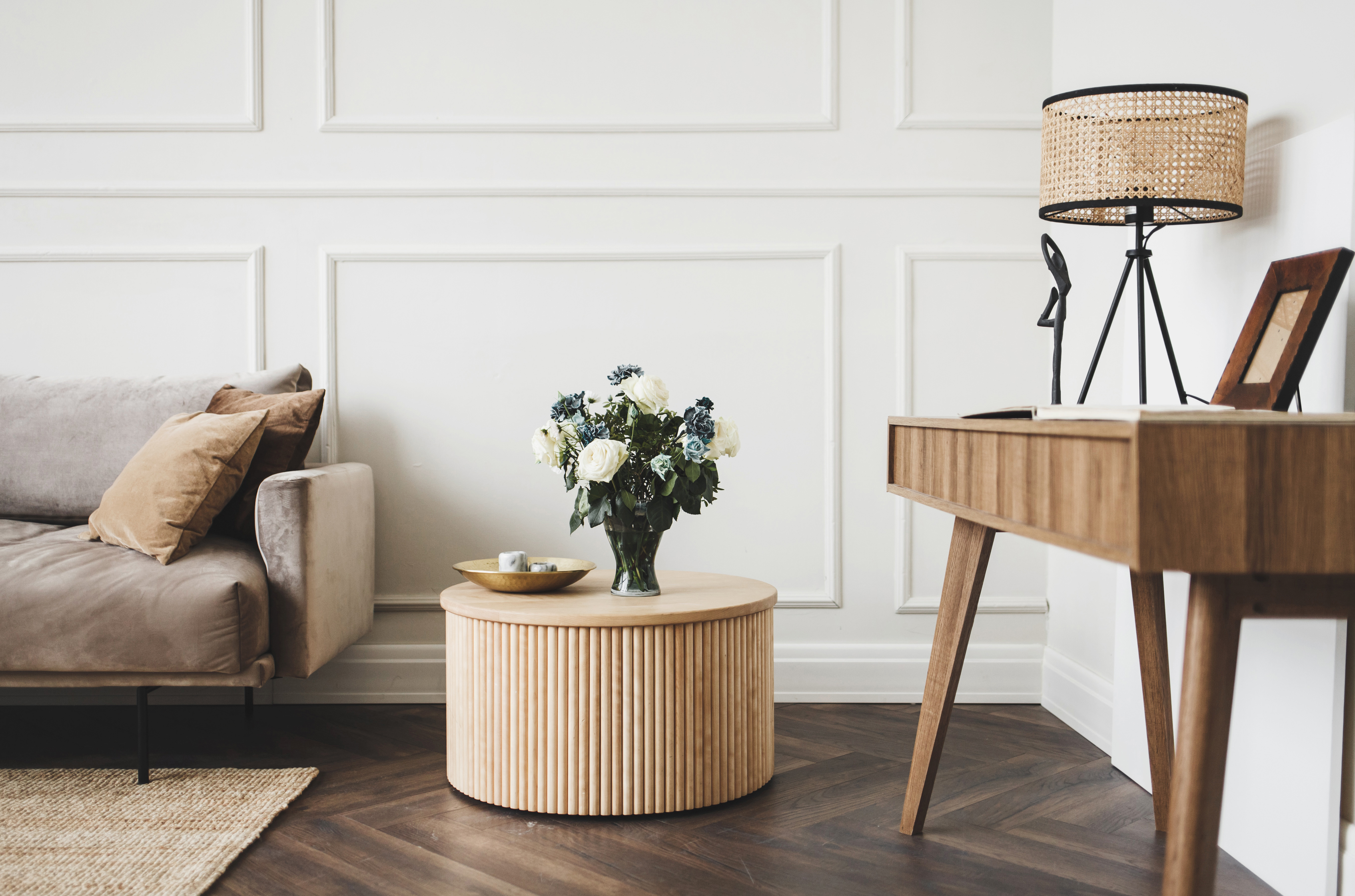 Elegant interior with decorative molding details